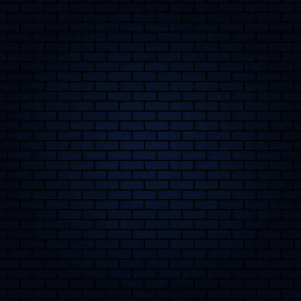 Vector illustration of BLUE BRICK WALL