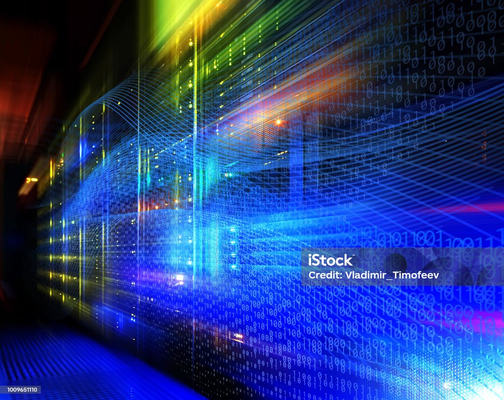 Hacker Visualiazation Abstract Image Light Traces Visualization Of Hacker Attacks On ...