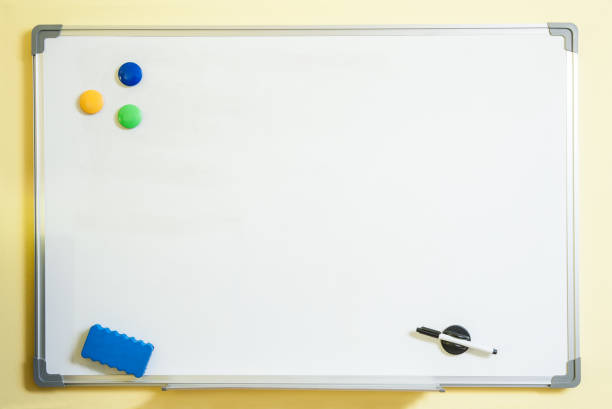 istock the wall on which a white magnetic board for writing hangs 1009651304