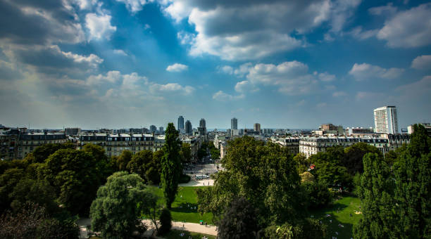 View of the north of Paris from the Parc Des Buttes Chaumont!
