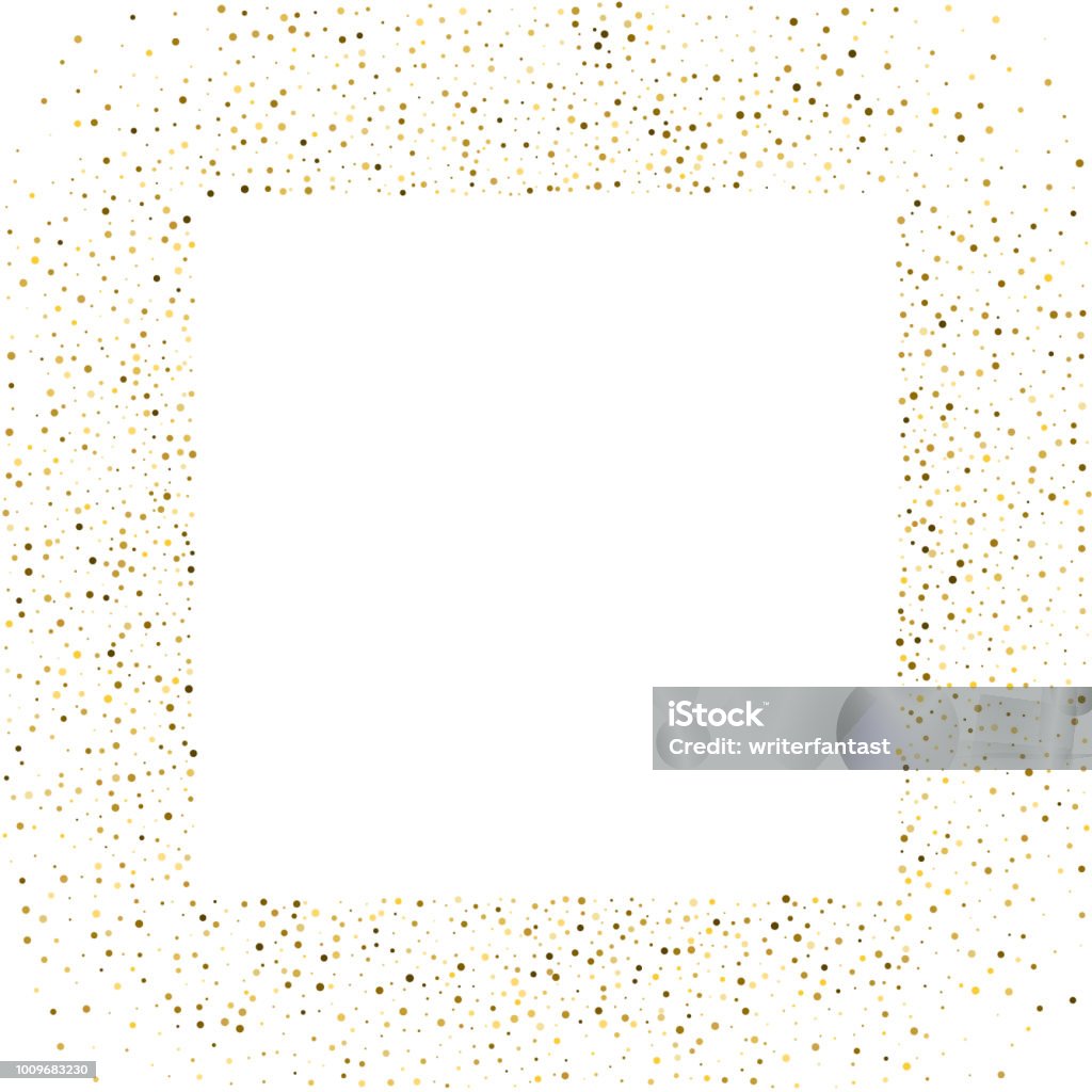 Spangles Background Golden Splash Or Glittering Spangles Square Frame With Empty Center For ...
