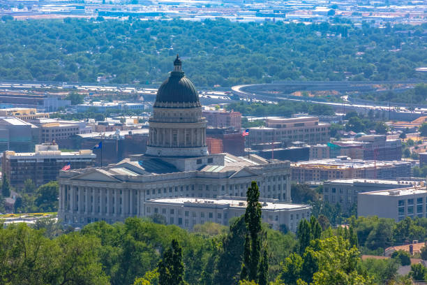 istock Utah State Capital building with city behind 1009696330