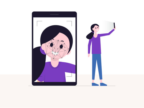 istock Cartoon girl taking selfie on smartphone 1009703390