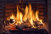 bonfire of coal, fire, smoke