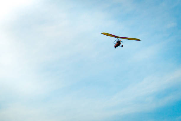 istock Glider high in the sky. Glider on a blue sky background. 1009723406