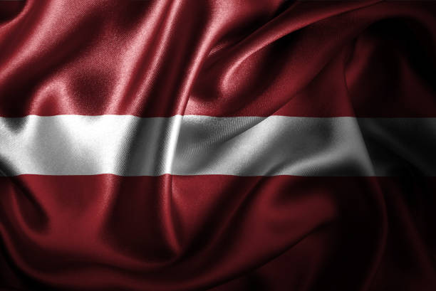 Latvia Silk Satin Flag Flags of the world with silky satin texture. Digitally created. photoshop texture stock pictures, royalty-free photos & images