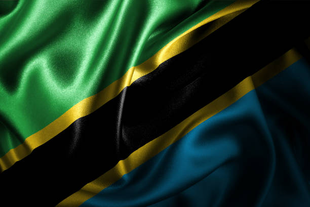 Tanzania Silk Satin Flag Flags of the world with silky satin texture. Digitally created. photoshop texture stock pictures, royalty-free photos & images