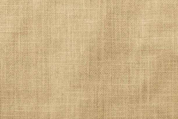 istock Hessian sackcloth woven texture pattern background in light yellow gold cream color 1009739094