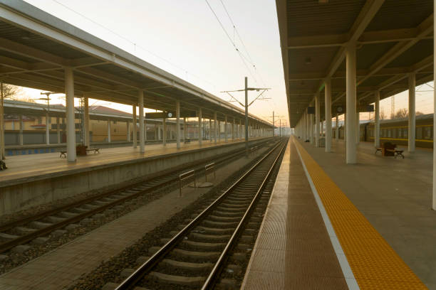 istock The railway station and the tracks 1009766840