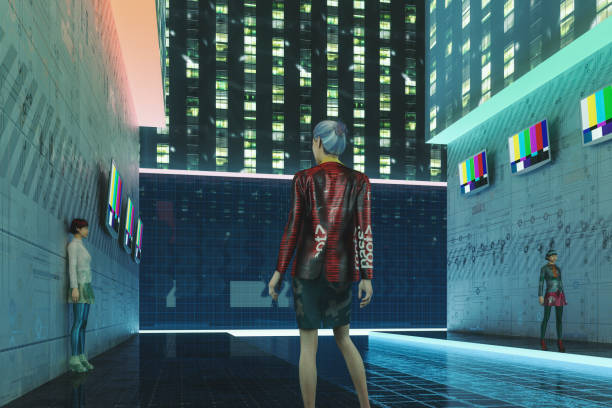 istock Futuristic Asian street 1009782646