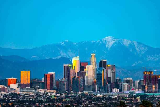 istock Los Angeles skyline after sunset 1009816892