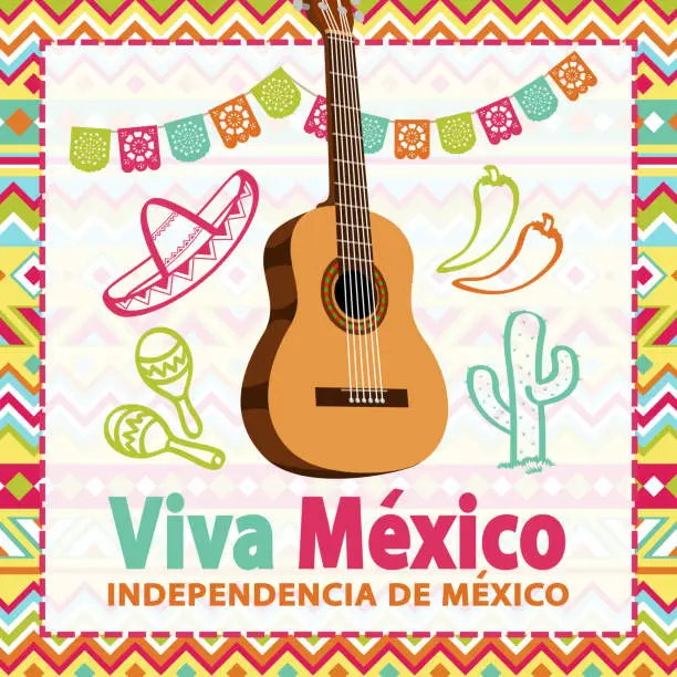 Vector illustration of Mexican Independence Day Party