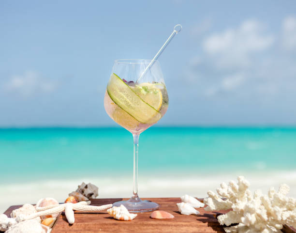 istock Refreshing Tropical Cocktails Drinks Close-Up by the beach 1009825370