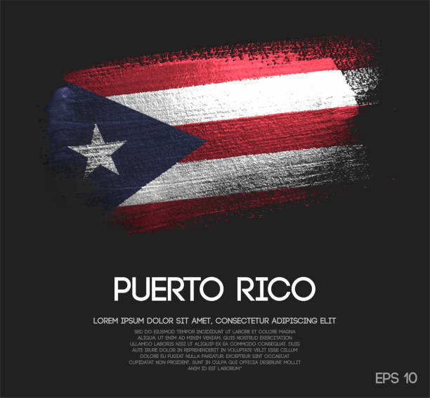 Puerto Rico Flag Made of Glitter Sparkle Brush Paint Vector Puerto Rico Flag Made of Glitter Sparkle Brush Paint Vector puerto rico stock illustrations