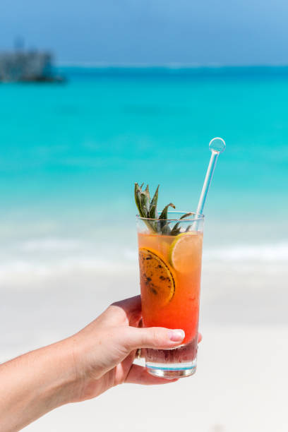 istock Refreshing Tropical Cocktails Drinks Close-Up by the beach 1009833288