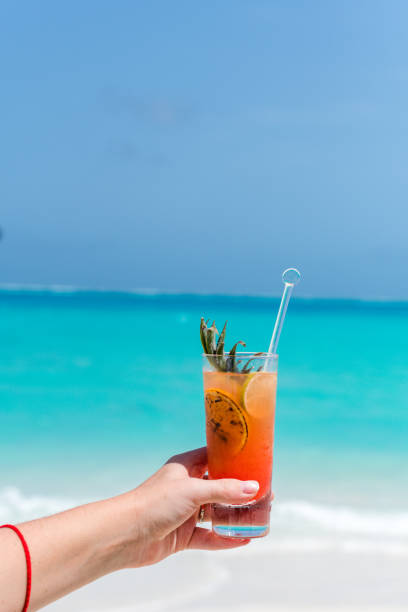 istock Refreshing Tropical Cocktails Drinks Close-Up by the beach 1009833328