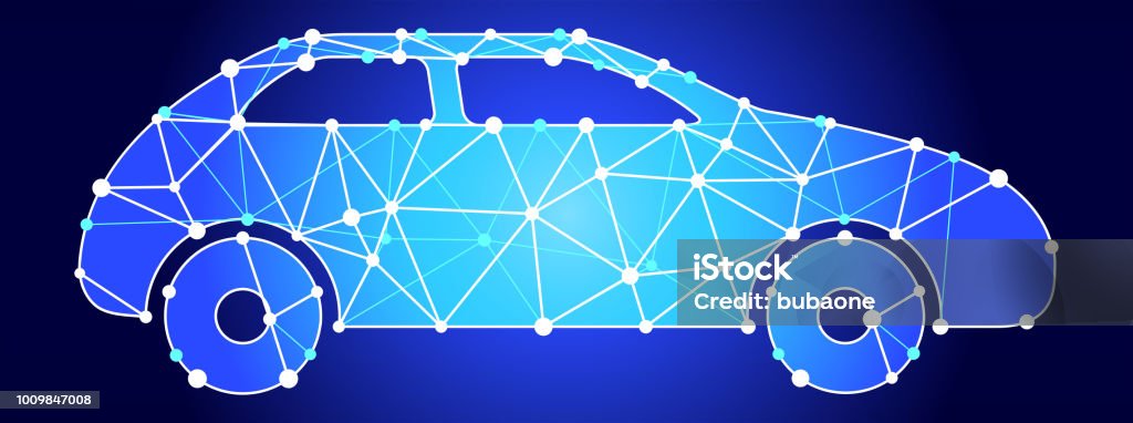 Car Blue Triangle Node Vector Pattern Stock Illustration - Download ...
