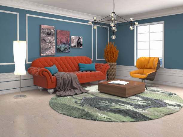 istock Interior of the living room. 3D illustration 1009852364