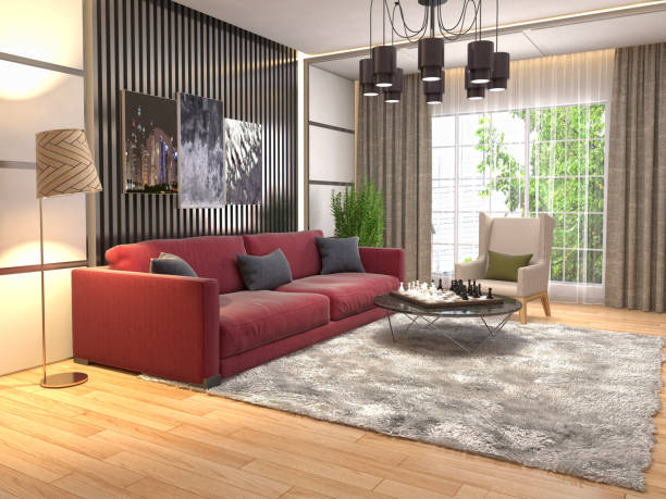 istock Interior of the living room. 3D illustration 1009855012
