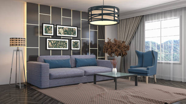 istock Interior of the living room. 3D illustration 1009864534