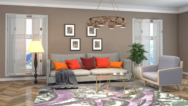 istock Interior of the living room. 3D illustration 1009864580