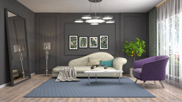 istock Interior of the living room. 3D illustration 1009864582