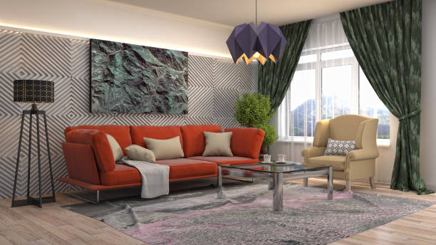 istock Interior of the living room. 3D illustration 1009864772
