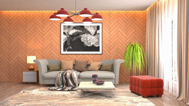 istock Interior of the living room. 3D illustration 1009864954