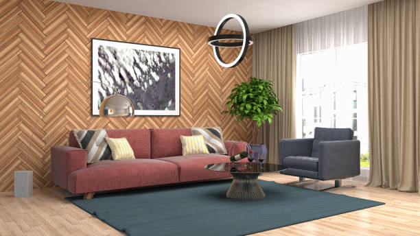 istock Interior of the living room. 3D illustration 1009864998