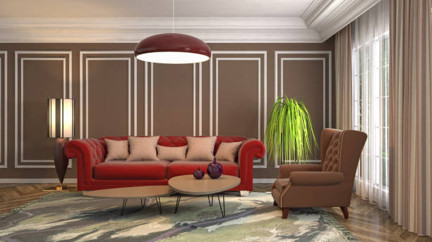 istock Interior of the living room. 3D illustration 1009868108