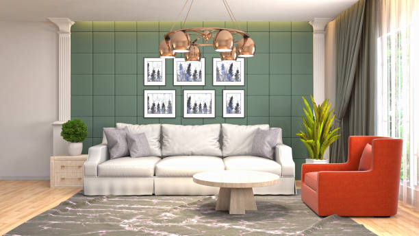 istock Interior of the living room. 3D illustration 1009868112