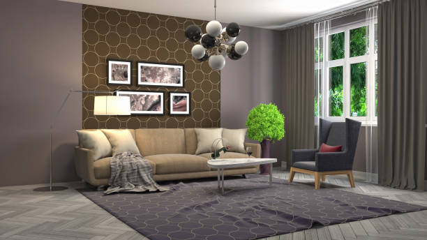 istock Interior of the living room. 3D illustration 1009868362