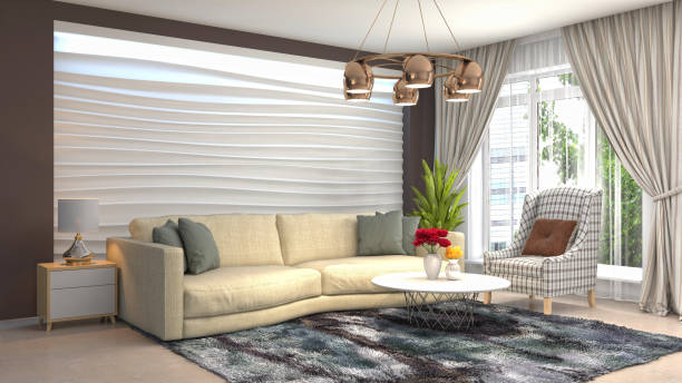 istock Interior of the living room. 3D illustration 1009868562