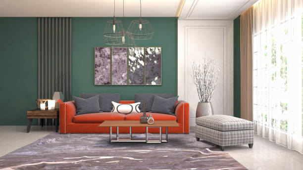istock Interior of the living room. 3D illustration 1009868714