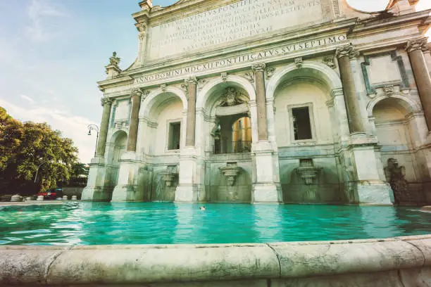 The Fontana dell'Acqua Paola also known as Il Fontanone in Rome, Italy