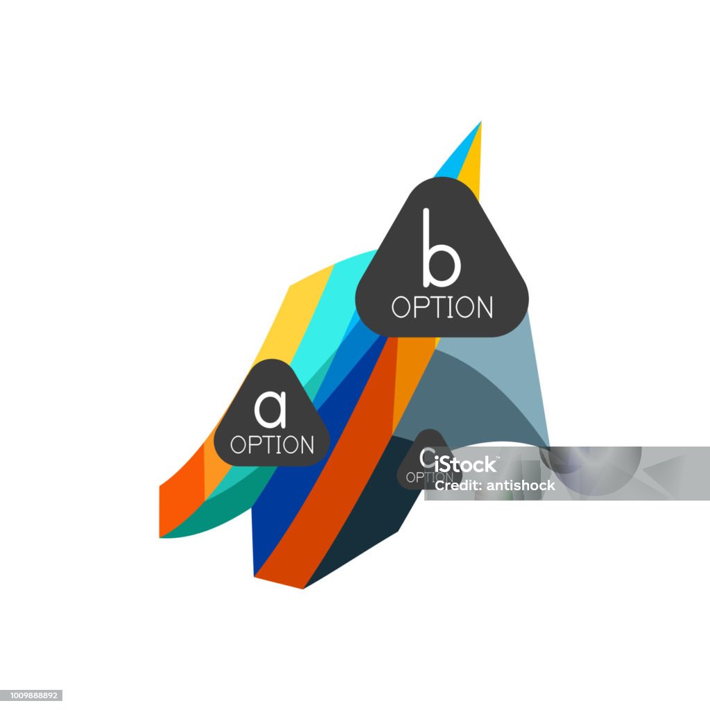 Abc Option Image Abstract Colorful Geometric Option Infographics Design Template With ...