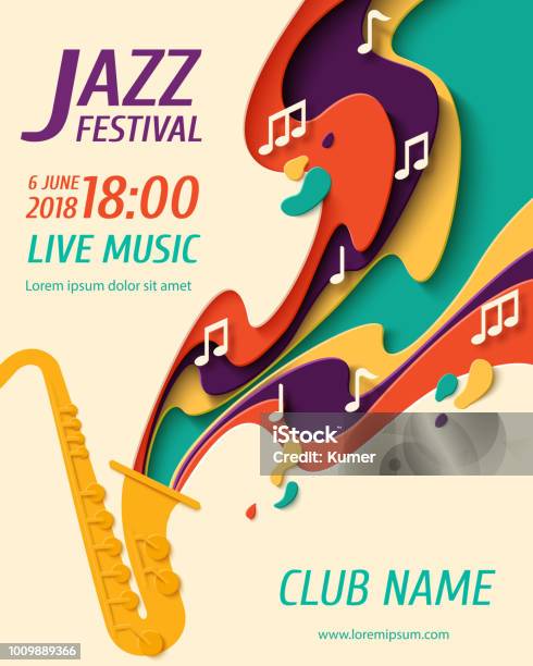 International Jazz Day Vector Achtergrond Stockvectorkunst en meer beelden van Muziek - Muziek, Jazz, Poster