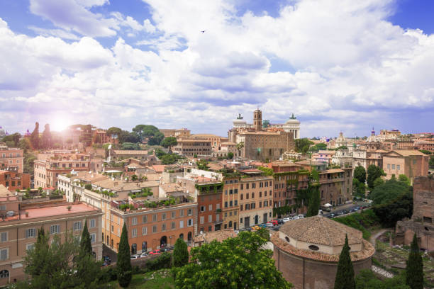 istock Aerial panoramic view of Rome 1009892502