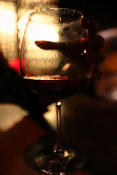 Red wine glass