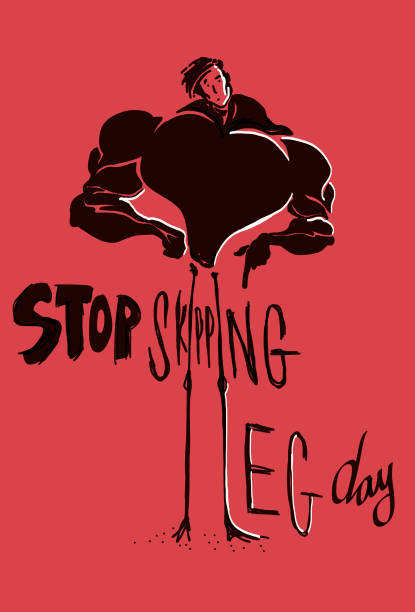 Stop skipping leg day - ilustração de arte vetorial