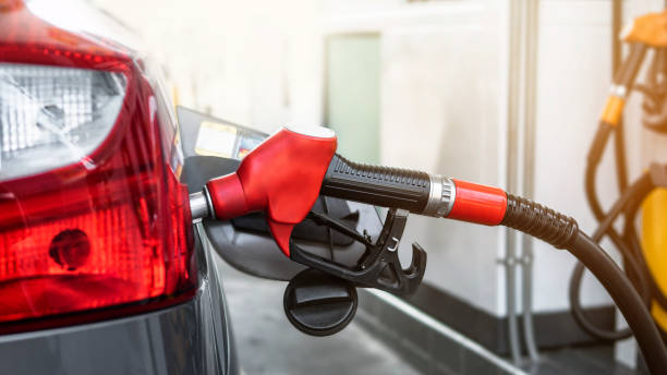 istock Car refueling  at gas station.With Red Fuel Nozzle 1009905736