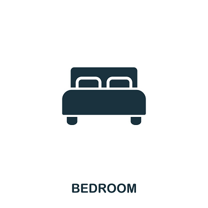 Bedroom creative icon. Simple element illustration. Bedroom concept symbol design from real estate collection. Can be used for web, mobile and print. web design, apps, software, print