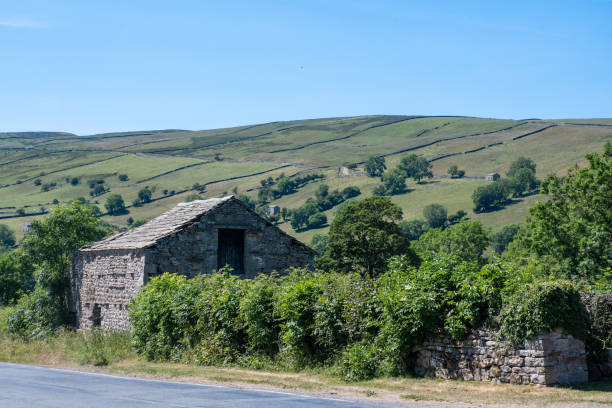 istock Yorkshire Dales with stone barn in foreground 1009909664