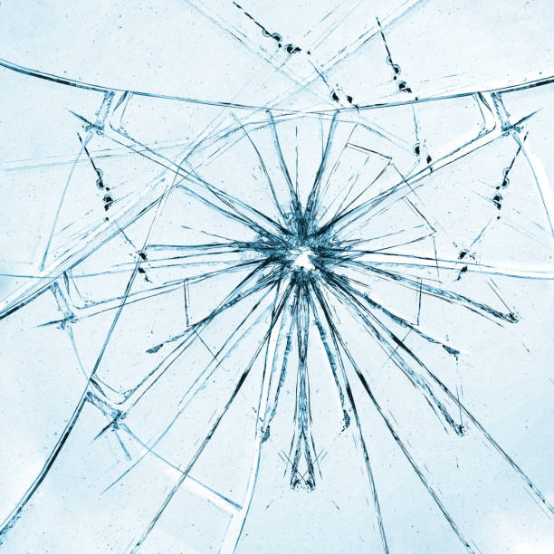 Broken mirror background stock photo