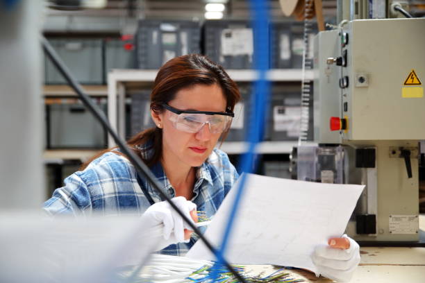 istock Woman working in a factory 1009926576