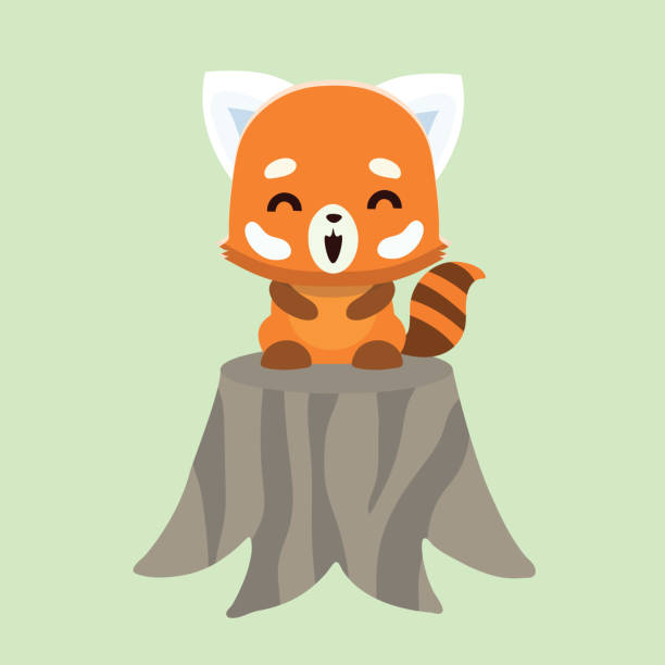 Vector Illustration Of Red Panda Cartoon Style Stock Illustration -  Download Image Now - Animal, Animal Body Part, Animal Head - iStock
