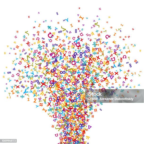 Maths Graphics Color Vector Colorful Mathematics Background Element In Flat Style Stock ...