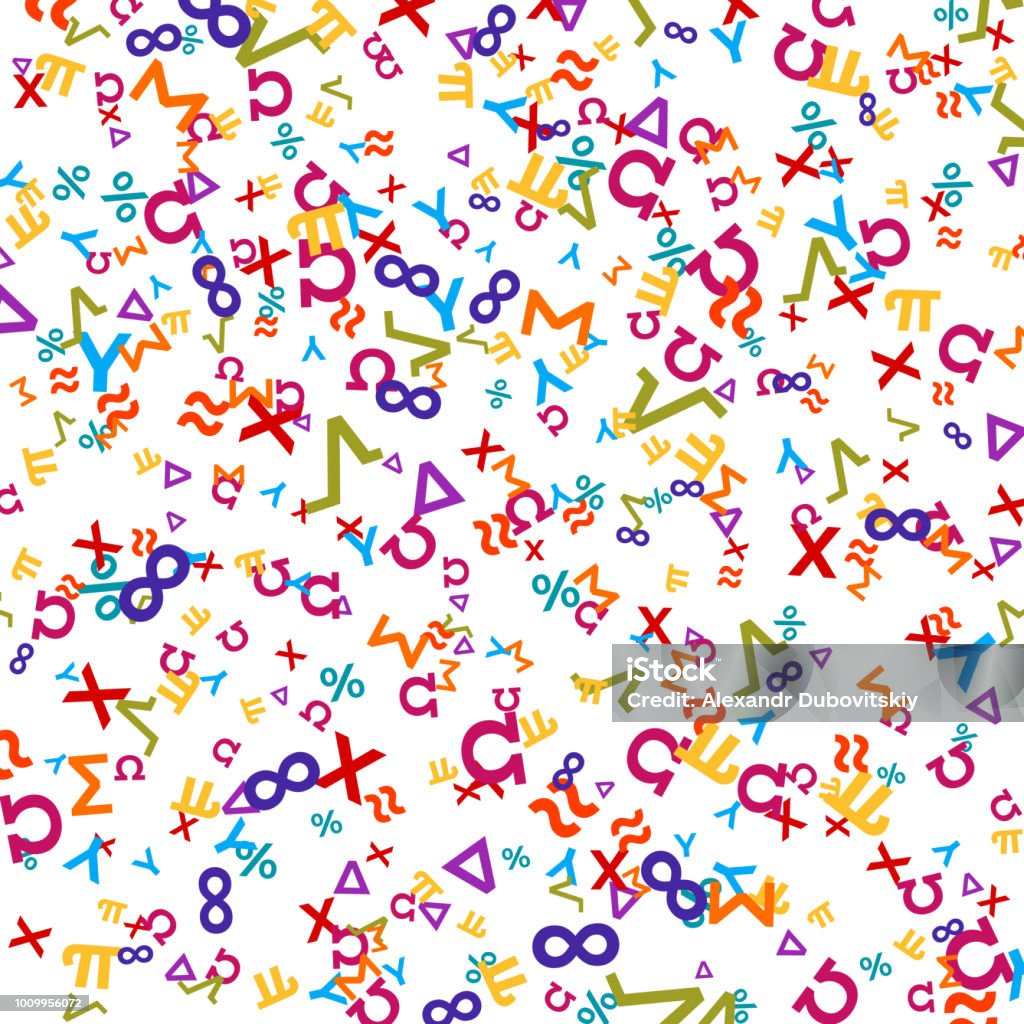 Vector Yếu Tố Nền Toán Học Đầy Màu Sắc Theo Phong Cách Phẳng Hình ...