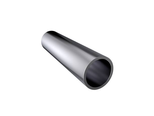 istock Metal pipe. Isolated on white background. 3D rendering illustration. 1009972638