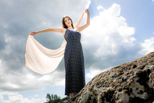 istock a young woman in the spring 1009974034